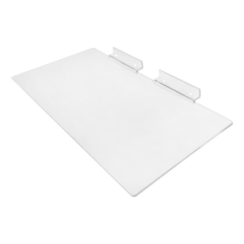 4 Pc Slatwall 12'' x 6'' Flat Styrene Clear Shoe Shelf Acrylic Display Fixture