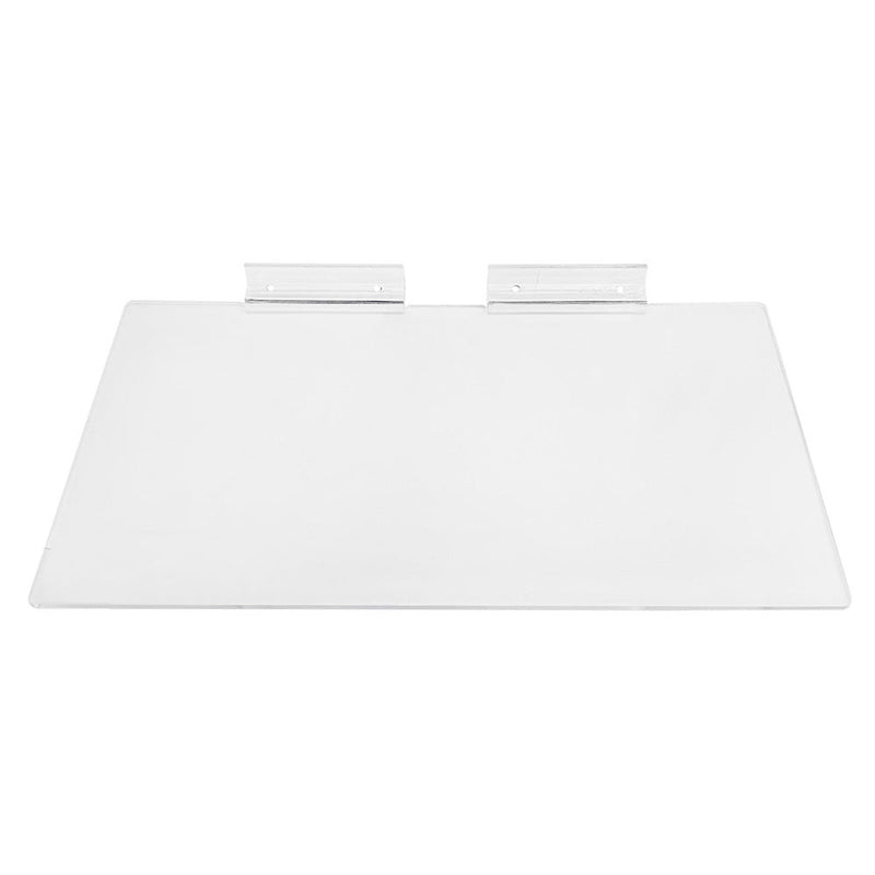 4 Pc Slatwall 12'' x 6'' Flat Styrene Clear Shoe Shelf Acrylic Display Fixture