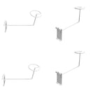 White gridwall hat display hook with single cap holder for retail stores