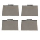 4 Pcs 11-1/8'' x 7-1/4'' Slatwall Acrylic Sign Holder Lucite Frame Wall Mount