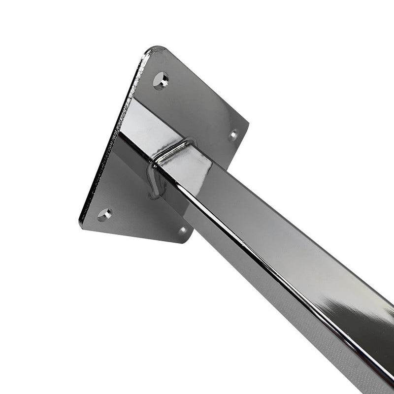 4 Pcs 12'' Chrome Faceout Wall Mounted Straight Arm Square Tube Bracket Display Hook