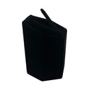 4 Ring Black Velvet Pedestal Display Jewelry Stand Holder With Metal Ring Clips