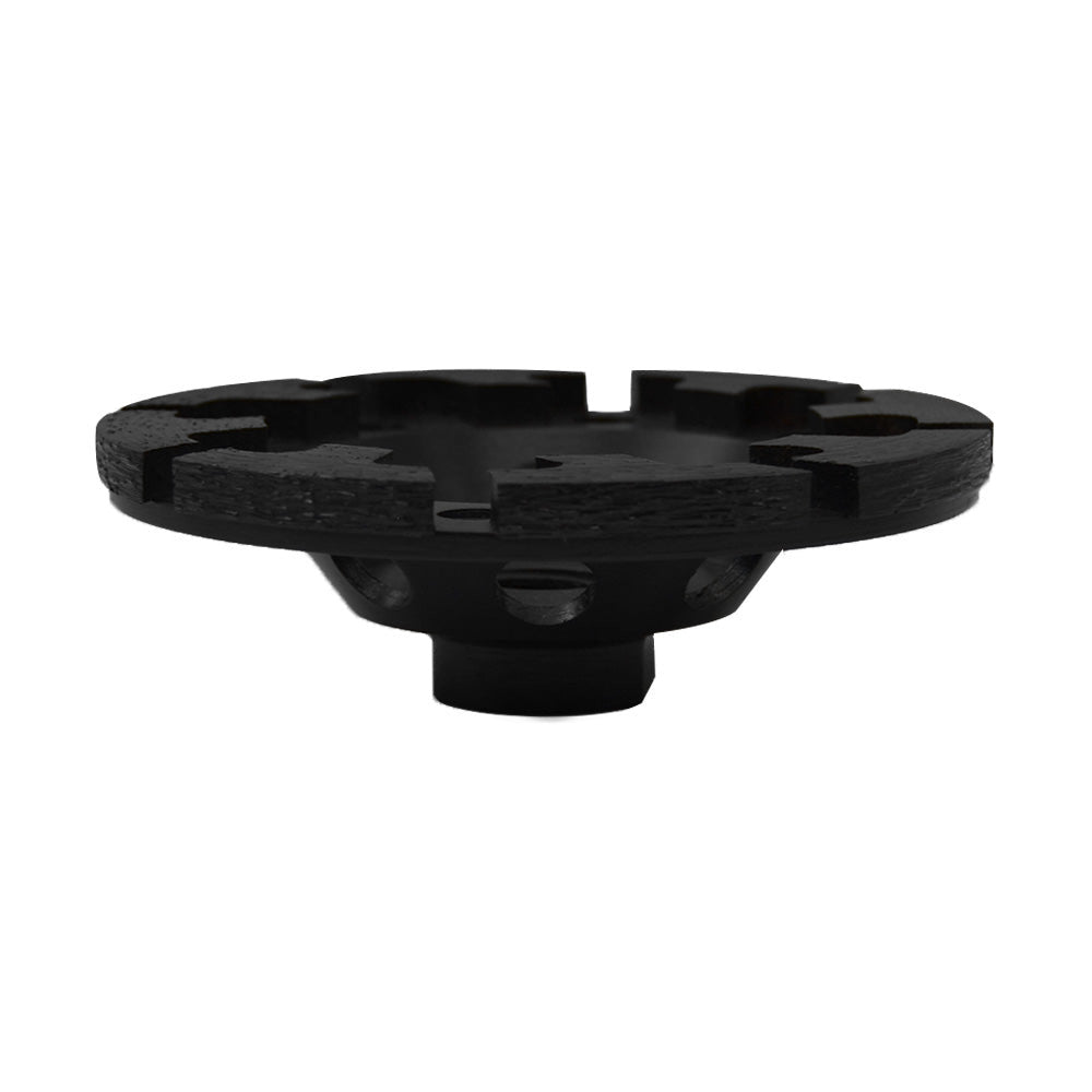 4'' Diamond T Segment 5/8 - 11'' Arbor Concrete Grinder Blade Grinding Cup Wheel Black