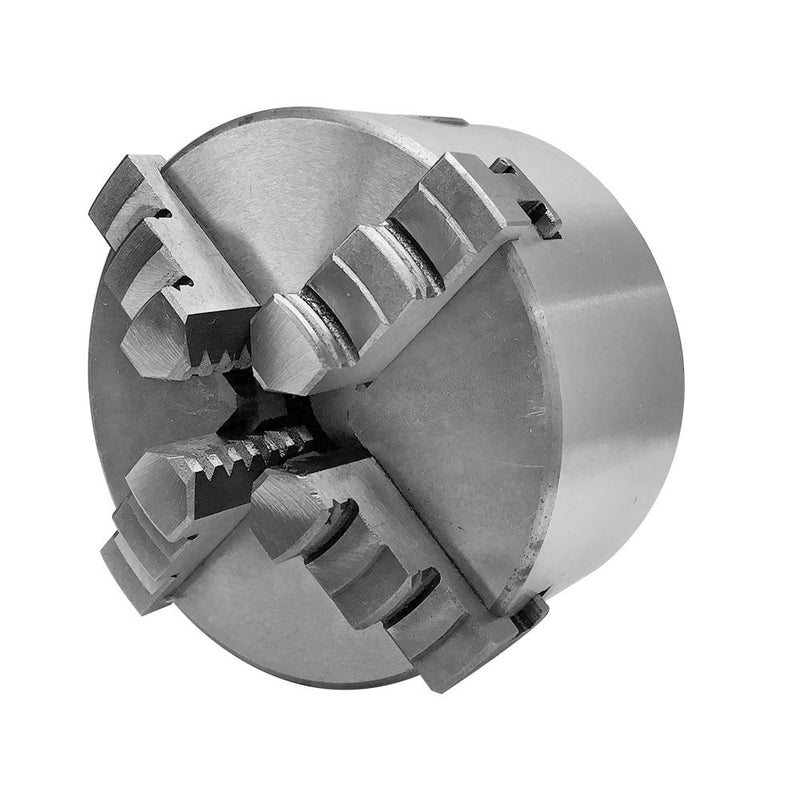 4'' Lathe Chuck 4 Jaw Self Centering Scroll Lathe Chuck Solid Jaws Lathing  Plain Back 8 Jaws Included