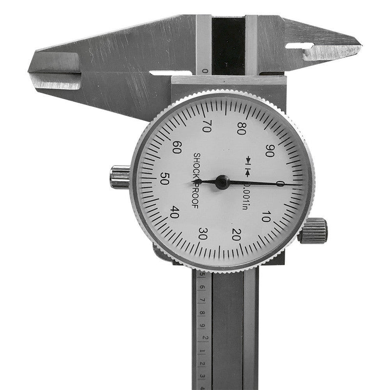 4'' Stainless Steel Dial Caliper Shockproof .001'' Graduation