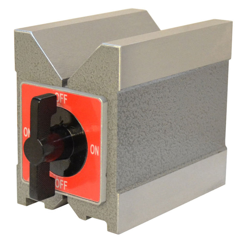 4'' x 2-3/4'' x 3-3/4'' 260 Lbs Magnetic V-Block On-Off Switch Mag Power