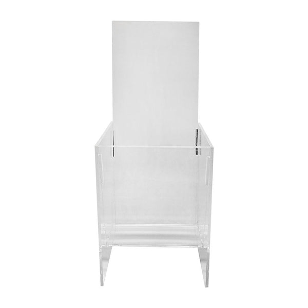 4-1/2'' x 3-1/2'' x 10'' Crystal Clear Acrylic Brochure Holder