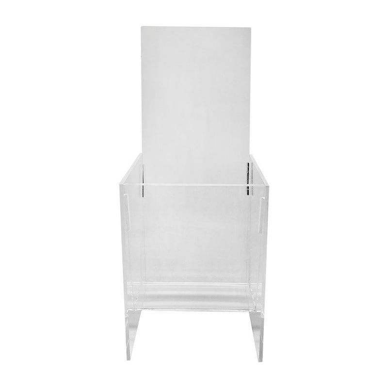 4-1/2'' x 3-1/2'' x 10'' Crystal Clear Acrylic Brochure Holder
