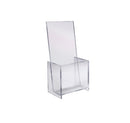 4-1/2'' x 3-1/2'' x 10'' Crystal Clear Acrylic Brochure Holder
