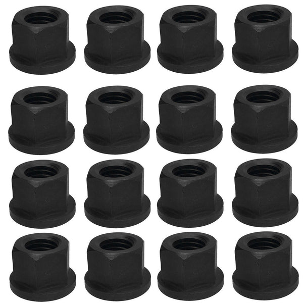 40 Pc 5/16"-18 Thread Flange Nut Steel Hex Threading Black Oxide Finish