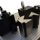 40 Ton Hydraulic Horizontal Bender Flat Steel 6-5-16 x 1-2 Vee Bending Die 2" Tube Pipe Combo