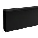 48'' Matte Black Industrial Pipe Style Rectangular Tubing Hangrail Retail Display Fixture