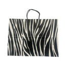 4PC 16" Cub Gift Bags W- Handles Zebra Printed Kraft Paper Recycle Retail Supply