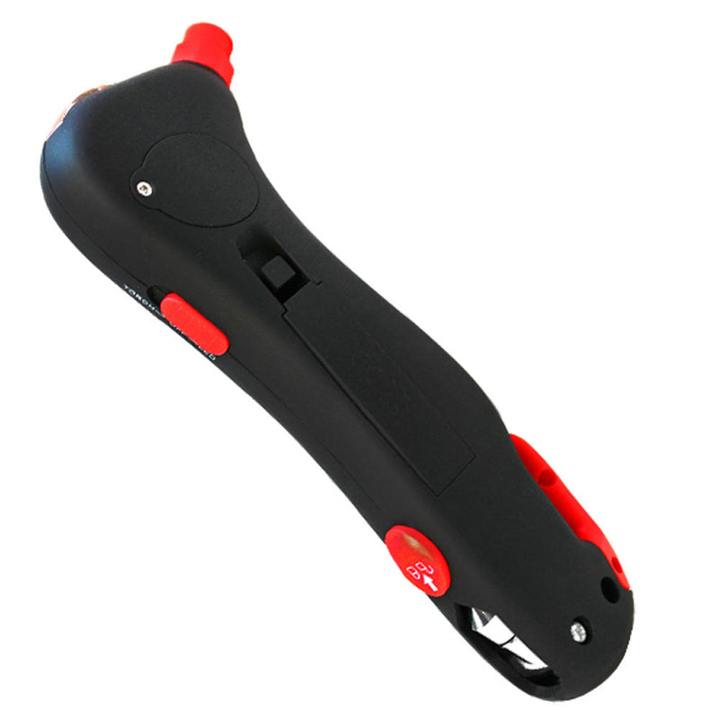 5 In 1 Auto Emergency Tool LED Light Seat Belt Cutter Tire Gauge Breaking Hammer