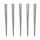 5 Pairs 9'' Reusable Stainless Steel Chopsticks