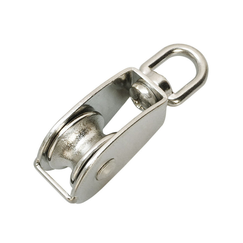 5 PC 1'' Marine Stainless Steel 316 SINGLE Pulley w- Swivel Eye Hoist Lift 300Lb