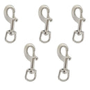 5 Pc 1'' x 120mm Marine Stainless Steel Swivel Snap Hook Boat 520 Lbs