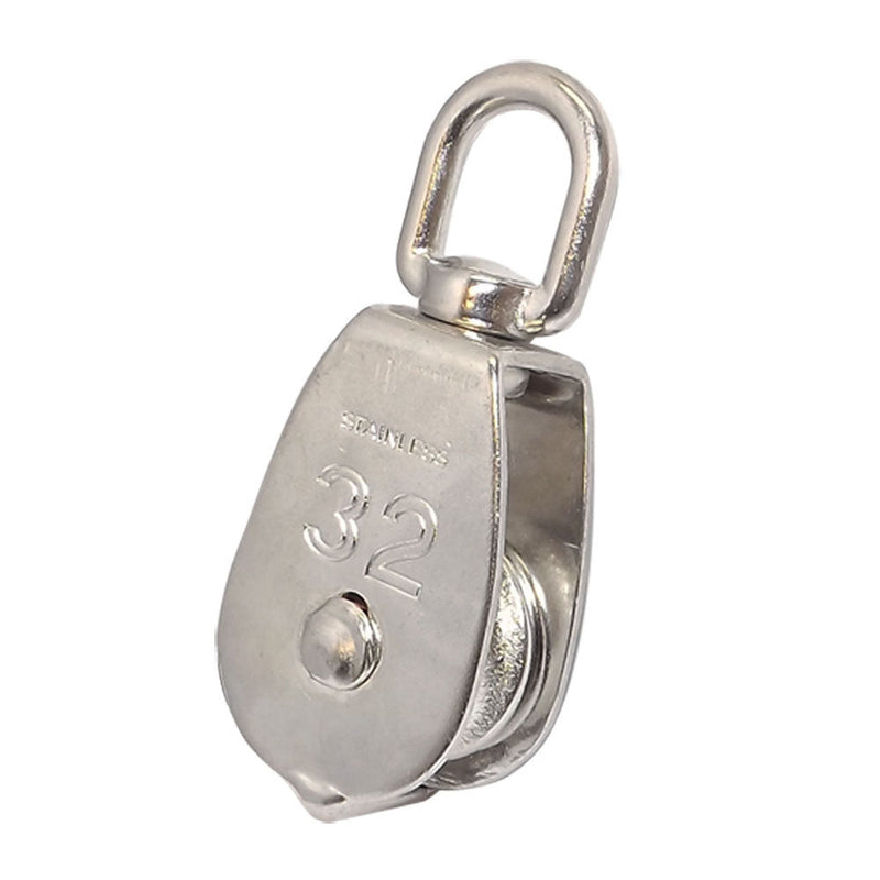 5 PC 1-1/4'' Marine Stainless Steel SINGLE Pulley w- Swivel Eye Hoist Lift 500Lb