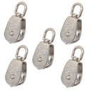 5 PC 1-1/4'' Marine Stainless Steel SINGLE Pulley w- Swivel Eye Hoist Lift 500Lb