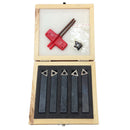 5 PC 1/2'' Indexable Carbide Insert Lathe Turning Tool Bit + 10 Pc Tips COMBO