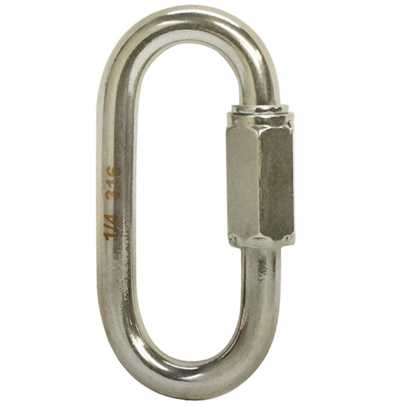 5 PC 1/4" Marine 316 Stainless Steel Quick Link Shackle Boat WLL 600 LBS