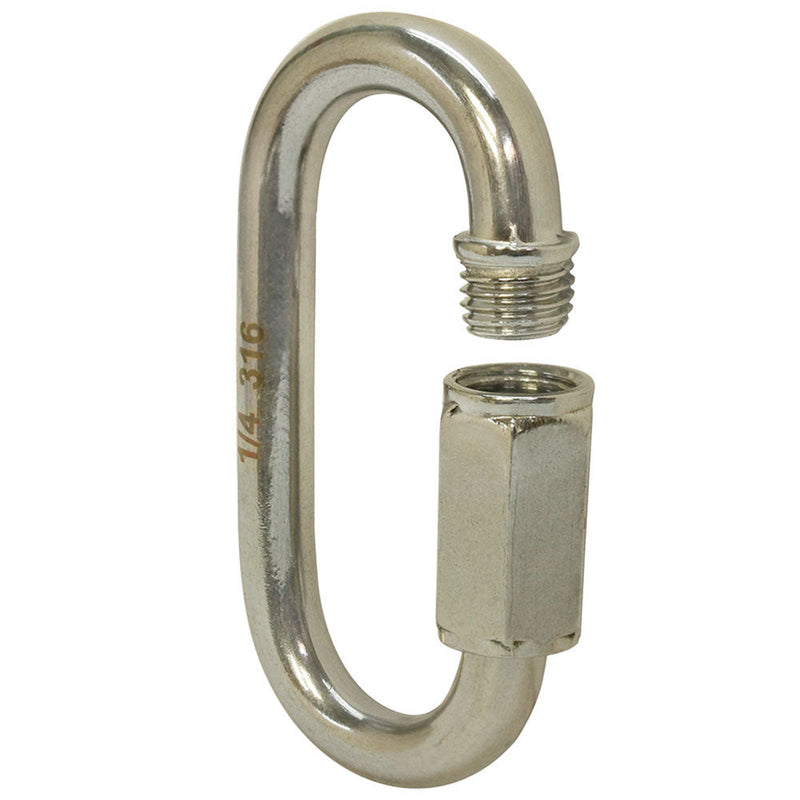 5 PC 1/4" Marine 316 Stainless Steel Quick Link Shackle Boat WLL 600 LBS