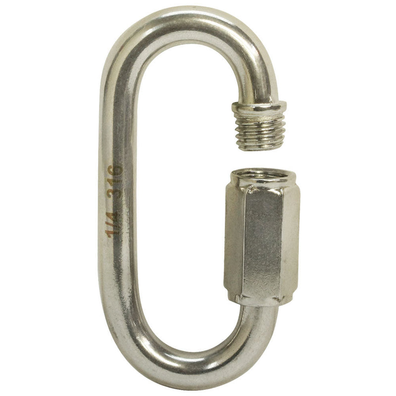 5 PC 1/4" Marine 316 Stainless Steel Quick Link Shackle Boat WLL 600 LBS