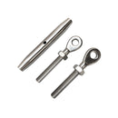 5 PC 1/4'' Marine Stainless Steel Closed Body Turnbuckle EYE EYE Rig 300 Lbs