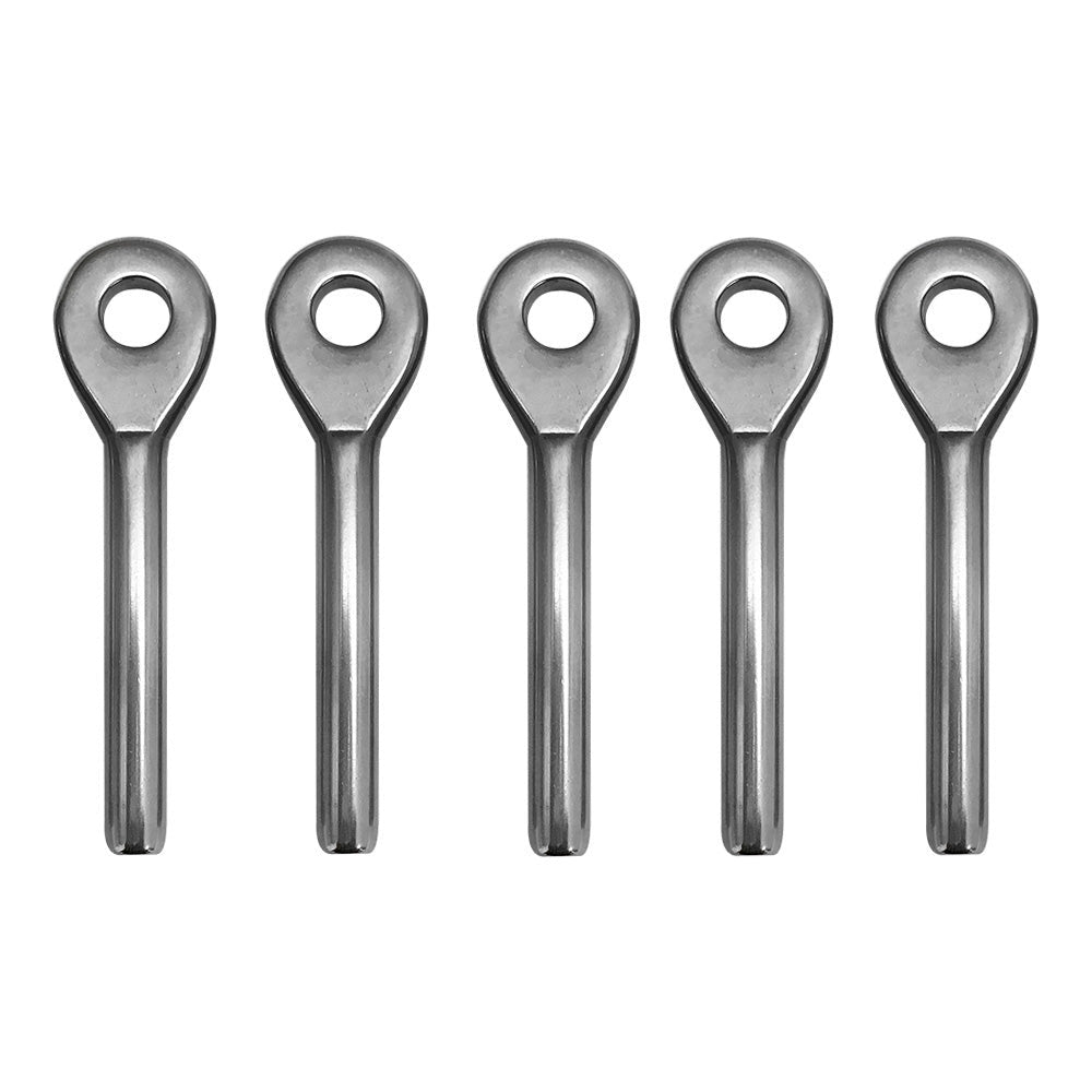10pc-ACCIAIO INOX T316 Swage OCCHIO TERMINALE PER CAVO Ringhiera - Foto 2