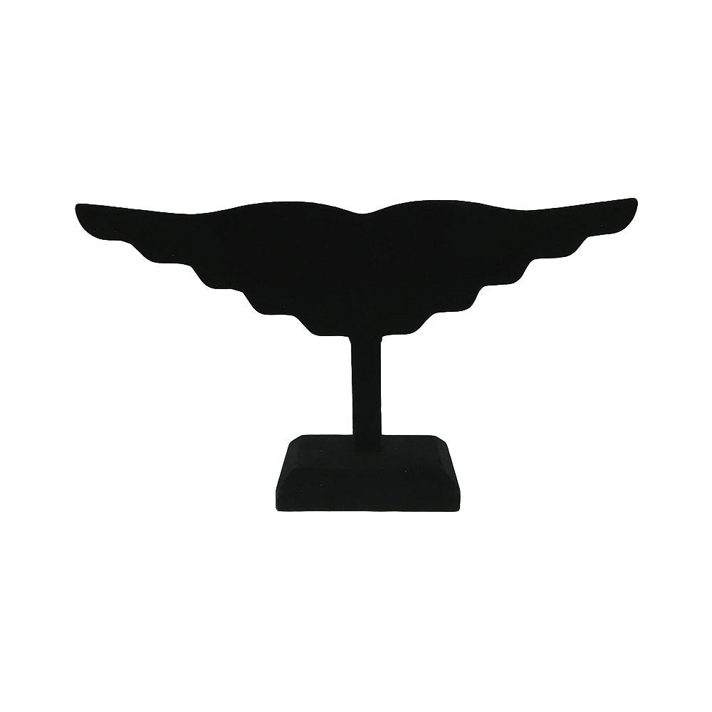 5 PC 12" Black Velvet Wing Earring Display Stand Holding 10 Pairs Jewelry Holder Retail Fixture