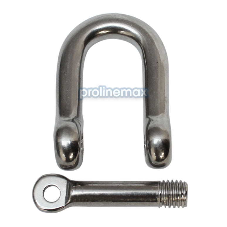 5 PC 3/16" Chain D type Rigging Bow Shackle Anchor for Boat Stainless Steel Paracord