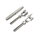 5 PC 3/16'' Marine Stainless Steel Closed Body Turnbuckle JAW JAW Rig 200 Lbs