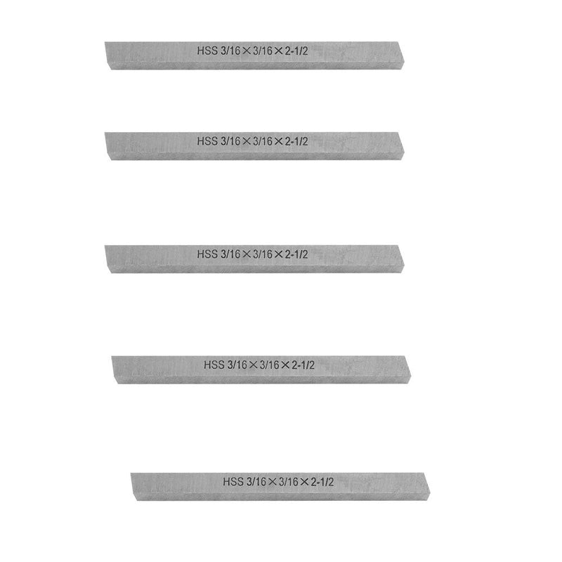 5 Pc 3/16'' x 3/16'' x 2-1/2'' HSS Square Tool Bit Lathe Fly Cutter Mill Blank