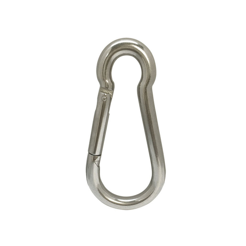 5 PC 3/16" x 50mm Carabiner Spring Snap Hook  Marine Stainless Steel 80 Lbs