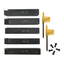 5 pc 3/4" Lathe Indexable Carbide Insert and Turning Tooling Bit Holder Set