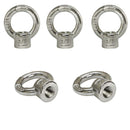5 PC 3/8" Boat Marine 316 Stainless Steel Lifting Eye Nut 1,000 LB Cap