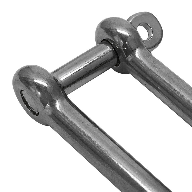 5 PC 3/8" Boat Marine Stainless Steel Long D Shackle W- Captive Pin Rigging 1,000 Lbs Cap.
