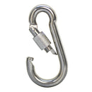 5 PC 3/8" Marine 316 Stainless Steel Spring Snap Hook w Screw Carabiner 500 LB