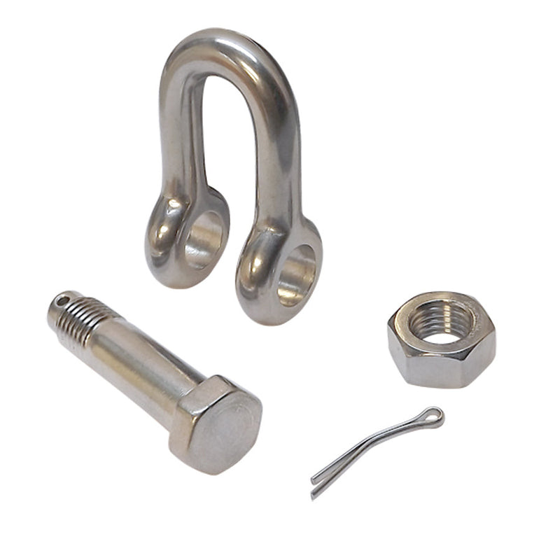 5 Pc 3/8" Marine Stainless Steel 316 Chain Shackle Bolt Pin D Ring Rig Boating