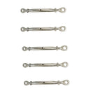 5 Pc 3/8'' Marine Stainless Steel Closed Body Turnbuckle EYE-EYE Rigging Boat 700Lbs