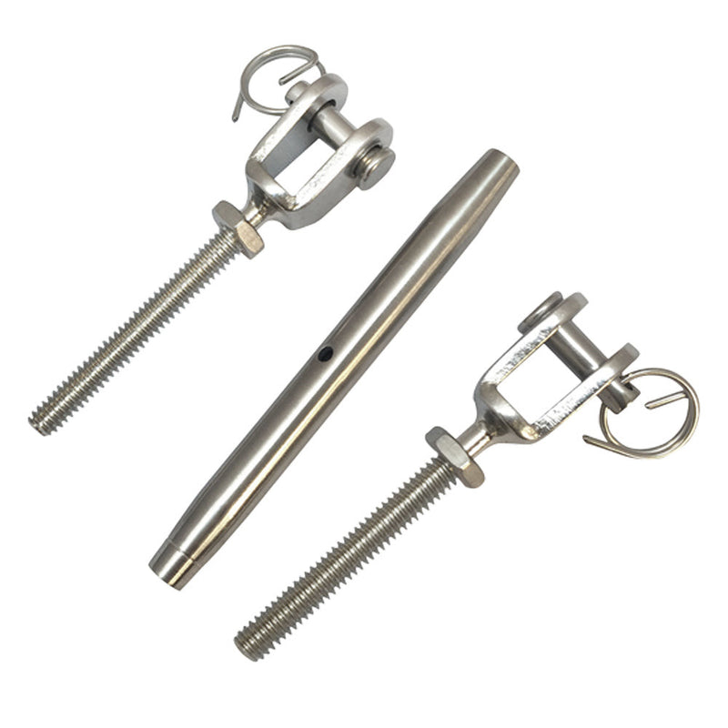 5 PC 3/8" Marine Stainless Steel Closed Body Turnbuckle JAW JAW Rig 700 Lbs