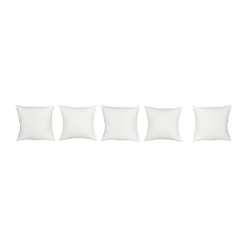 5 Pc 4'' x 4'' White Faux Leather Jewelry Bracelet Watch Pillow Retail Display Fixture