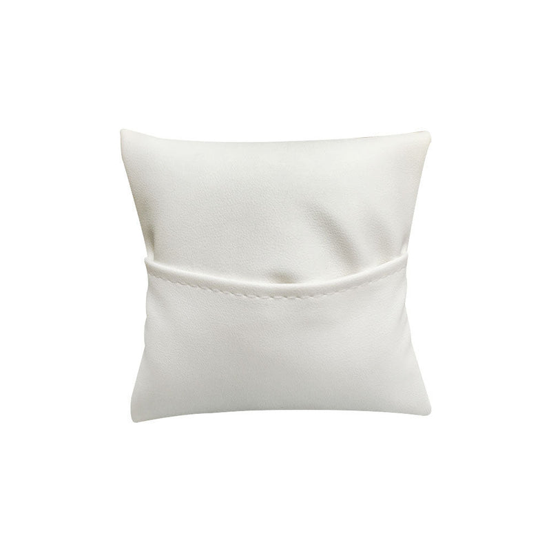 5 Pc 4'' x 4'' White Faux Leather Jewelry Bracelet Watch Pillow Retail Display Fixture