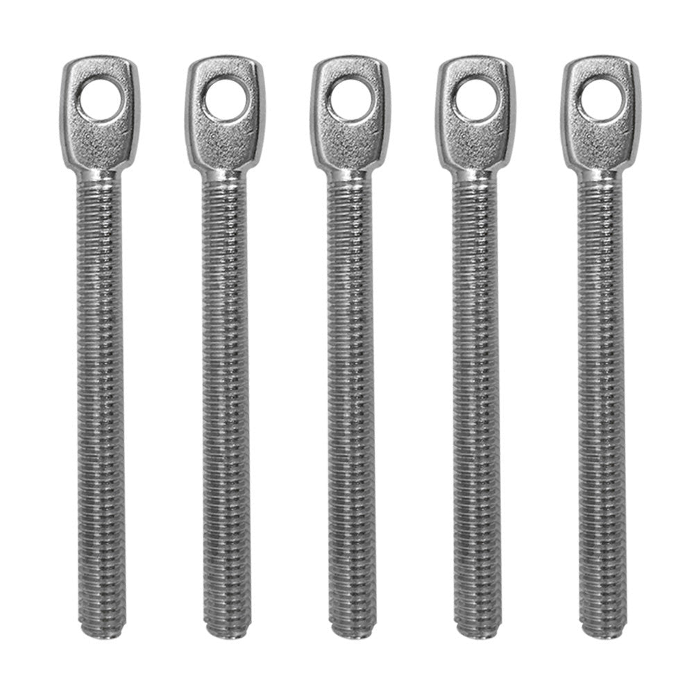 5 Pc 5/16'' - 24 Thread Size Stainless Steel T316 Threaded Eye Tab Boa