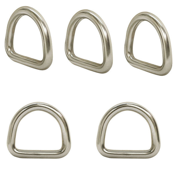 5 Pc 5-16'' 40MM Marine Boat Stainless Steel D Ring Welded Formed D-Ring