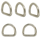 5 Pc 5-16'' 58MM Marine Boat Stainless Steel D Ring Welded Formed D-Ring