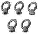 5 PC 5/16" Boat Marine 316 Stainless Steel Lifting Eye Nut 800 Lbs Cap UNC Tap