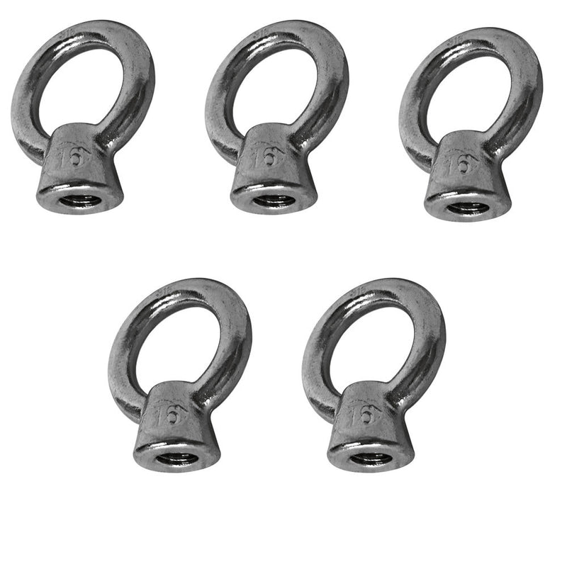 5 PC 5/16" Boat Marine 316 Stainless Steel Lifting Eye Nut 800 Lbs Cap UNC Tap