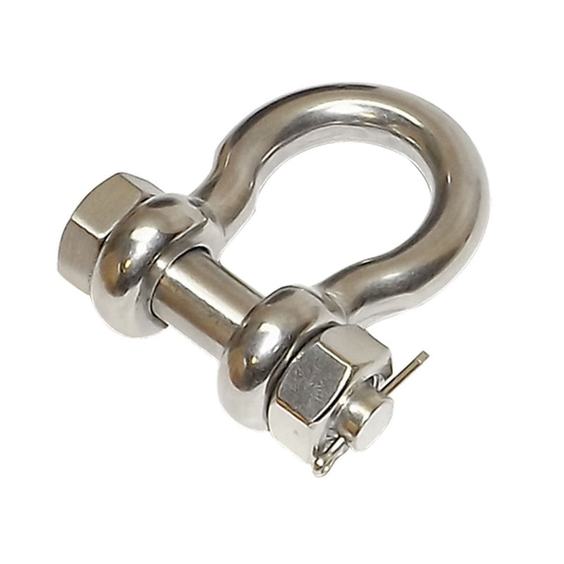 5 Pc 5/16" Bolt Screw Pin Anchor Shackle Marine Stainless Steel D Ring Bow