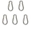 5 PC 5/16" Marine 316 Stainless Steel SPRING SNAP HOOK w Screw Carabiner 400 LB